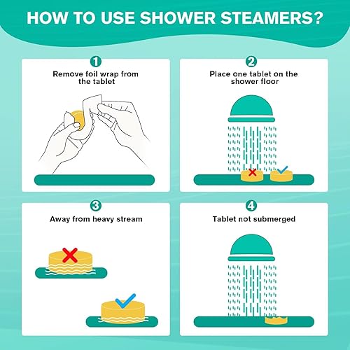 Miniatura 6 de Vaporizadores de ducha para aromaterapia, paquete de 18 bombas de ducha para regalos de cumpleaños para mujeres, orgánicos con eucalipto, menta,