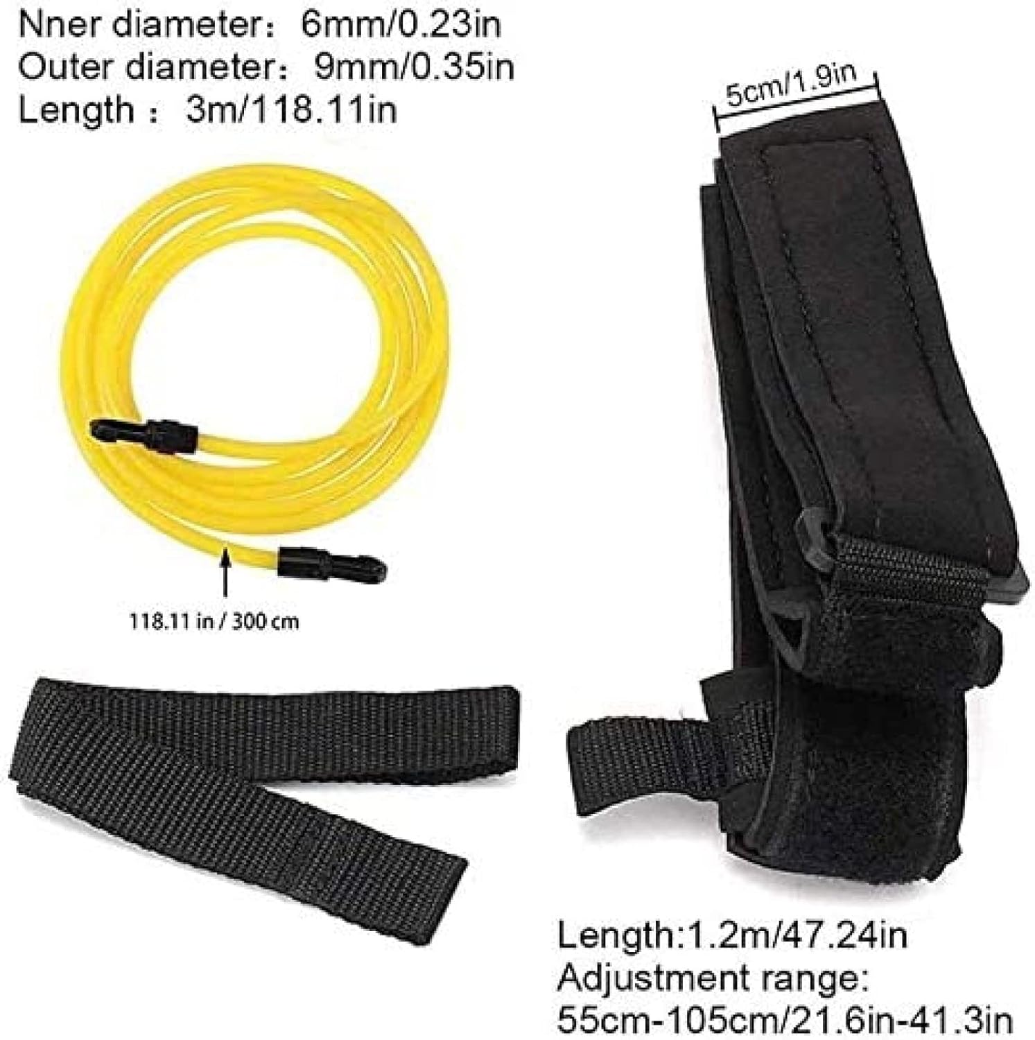 Swim Training Canvas Strap Set Float Belt Stationary Swim Belt Static Swimming Belt Set Swimming Bungee Cable Resistance Band,YUYANAIAI