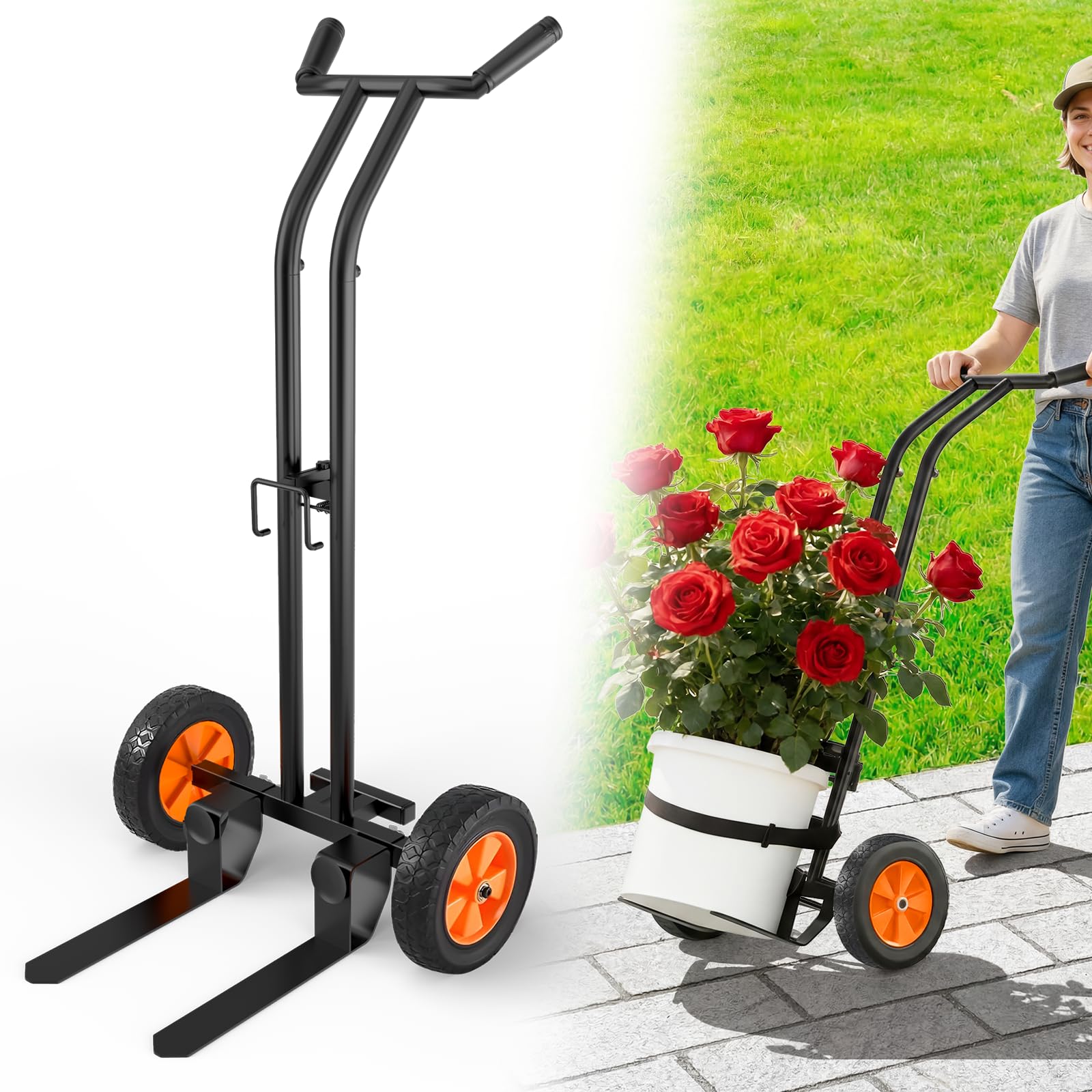 Photo 1 of Plant Dolly Heavy Duty with Wheels, Adjustable Pot Mover Plant Caddy