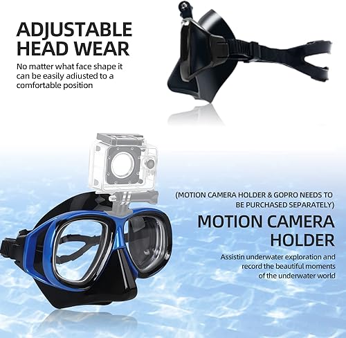 Miniatura 4 de Equipo de esnórquel para adultos y jóvenes, juego profesional de esnórquel de silicona con parte superior seca completa, máscara de buceo antivaho