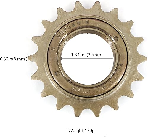 Miniatura 5 de Hycline Rueda libre de bicicleta de una sola velocidad, 14T16T18T20T compatible con piezas de repuesto Freehub tipo roscado de rueda libre de