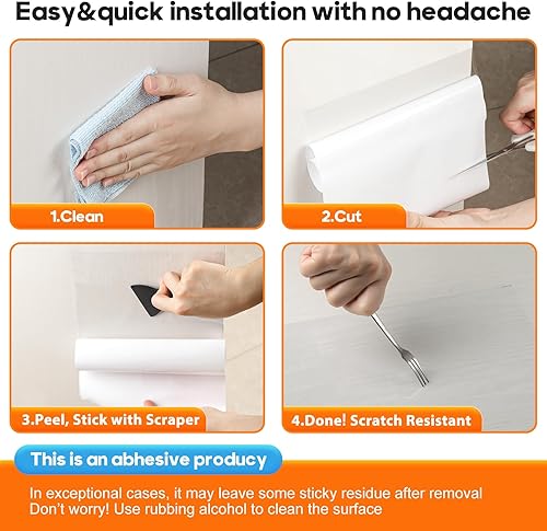 Miniatura 5 de Paquete de 5 protectores de puerta contra arañazos de perros, 5 x 47 x 8.3 pulgadas, protector de marco de puerta de gato, antiarañazos de perro,