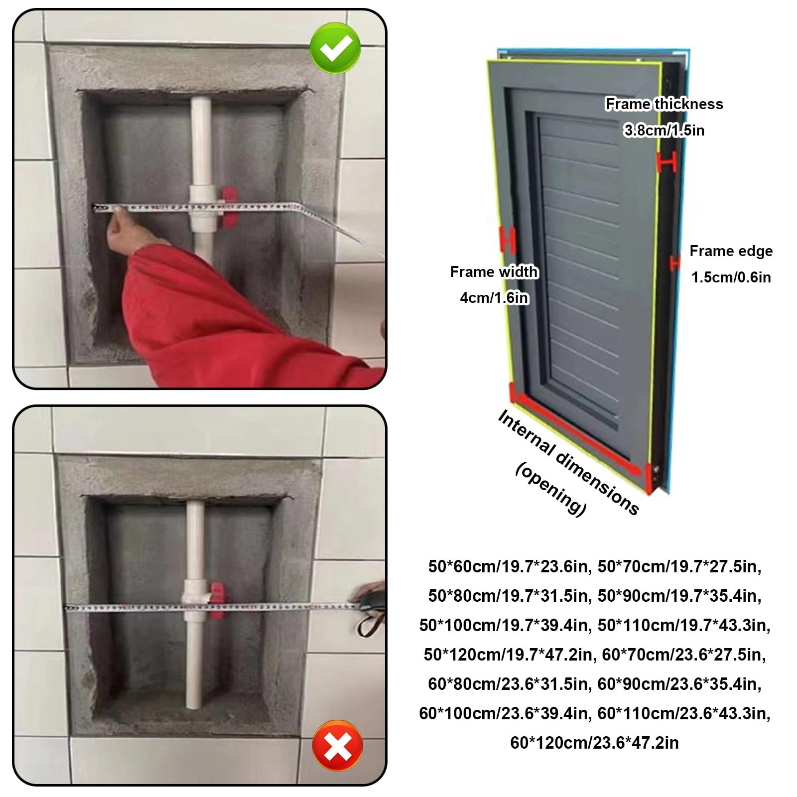 Aluminiowa brama wejściowa do użytku na zewnątrz, klapa poddasza, panel osłonowy z uchwytem (biały 2,50 x 70 cm/19,7 x 27,5 cala)