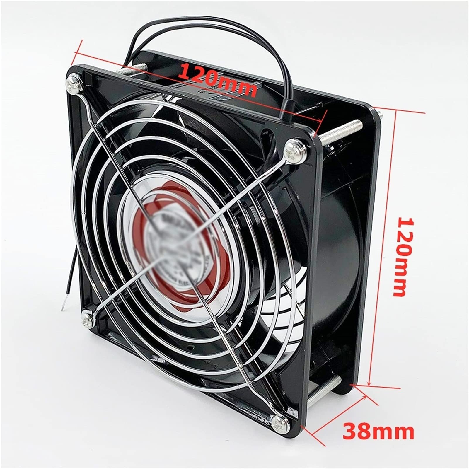 Ventole di aerazione Ventilatore di scarico dell'assiale del cuscinetto del cuscinetto del cuscinetto del cuscinetto del diametro 120mm con cavo Piccola ventola di raffreddamento con coperchio della m