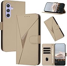 FCAXTIC Case for Samsung Galaxy A55 5G, PU Leather Case, Wallet Pouch Case Cover with Magnetic for Galaxy A55 5G, Gold