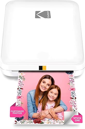 KODAK Step Slim - Impresora instantánea de fotos para smartphone portátil y elegante, inalámbrica - Fotos adhesivas de 5 x 8 cm en Zink - Imprime