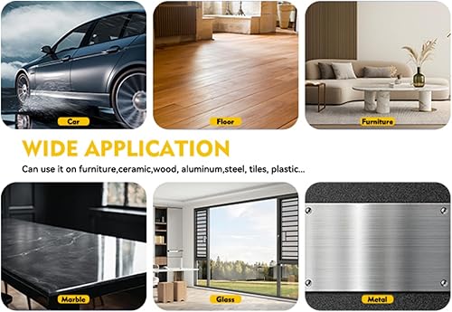 Miniatura 8 de Kit de pulidora de búfer, pulidora rotativa de 1600 W con almohadillas de 6 pulgadas7 pulgadas, 7 velocidades 1000-3500 RPM, mango desmontable para