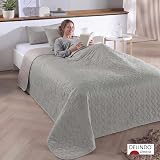 Delindo Lifestyle Belford Light Grey Bedspread Single Bed Throw 140 x 210 cm - 3