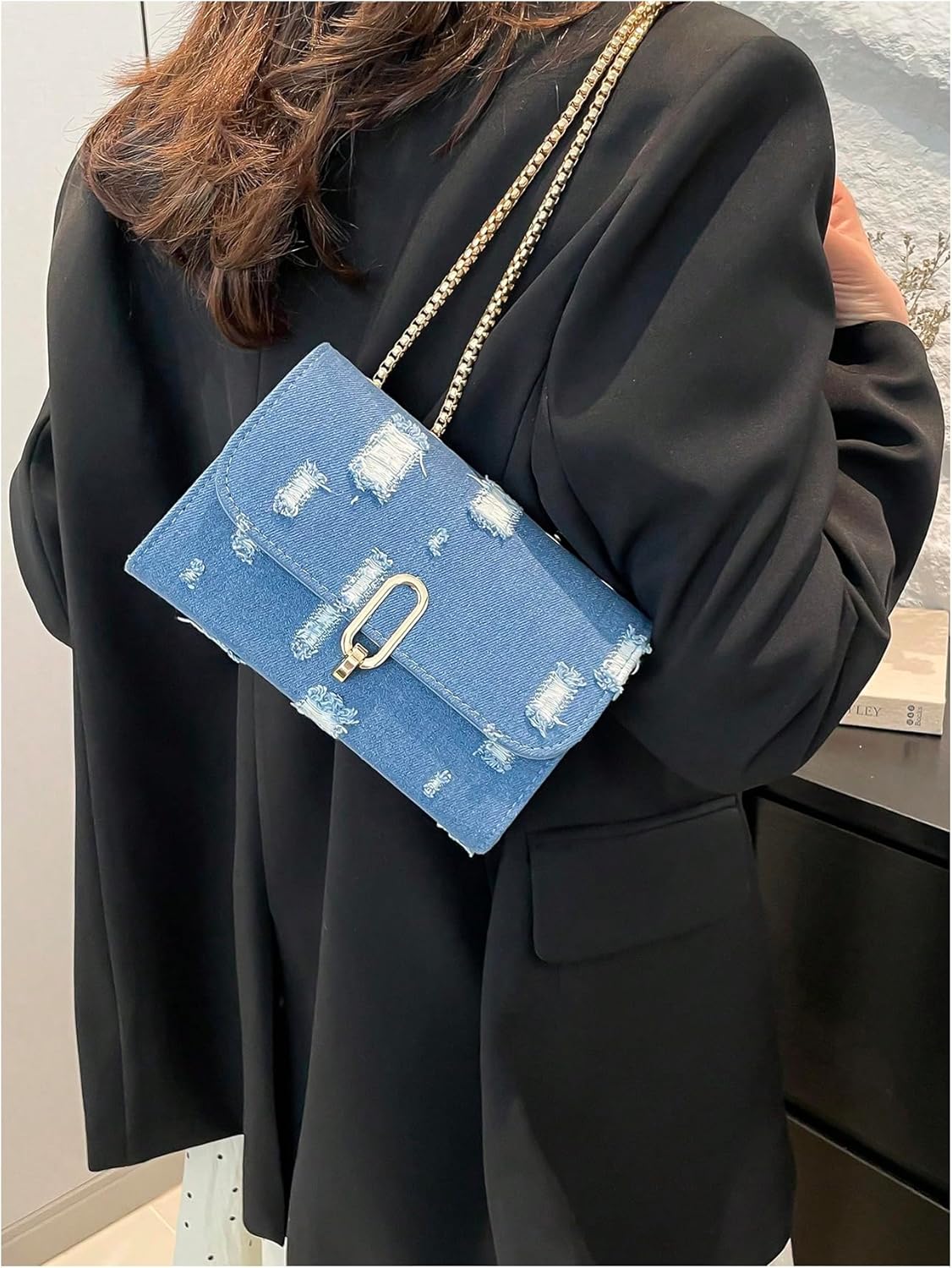 QWINEE Women's Leopard Purse Cheetah Print Purses Y2k Evening Chain Shoulder Bag Clutch - Image 2