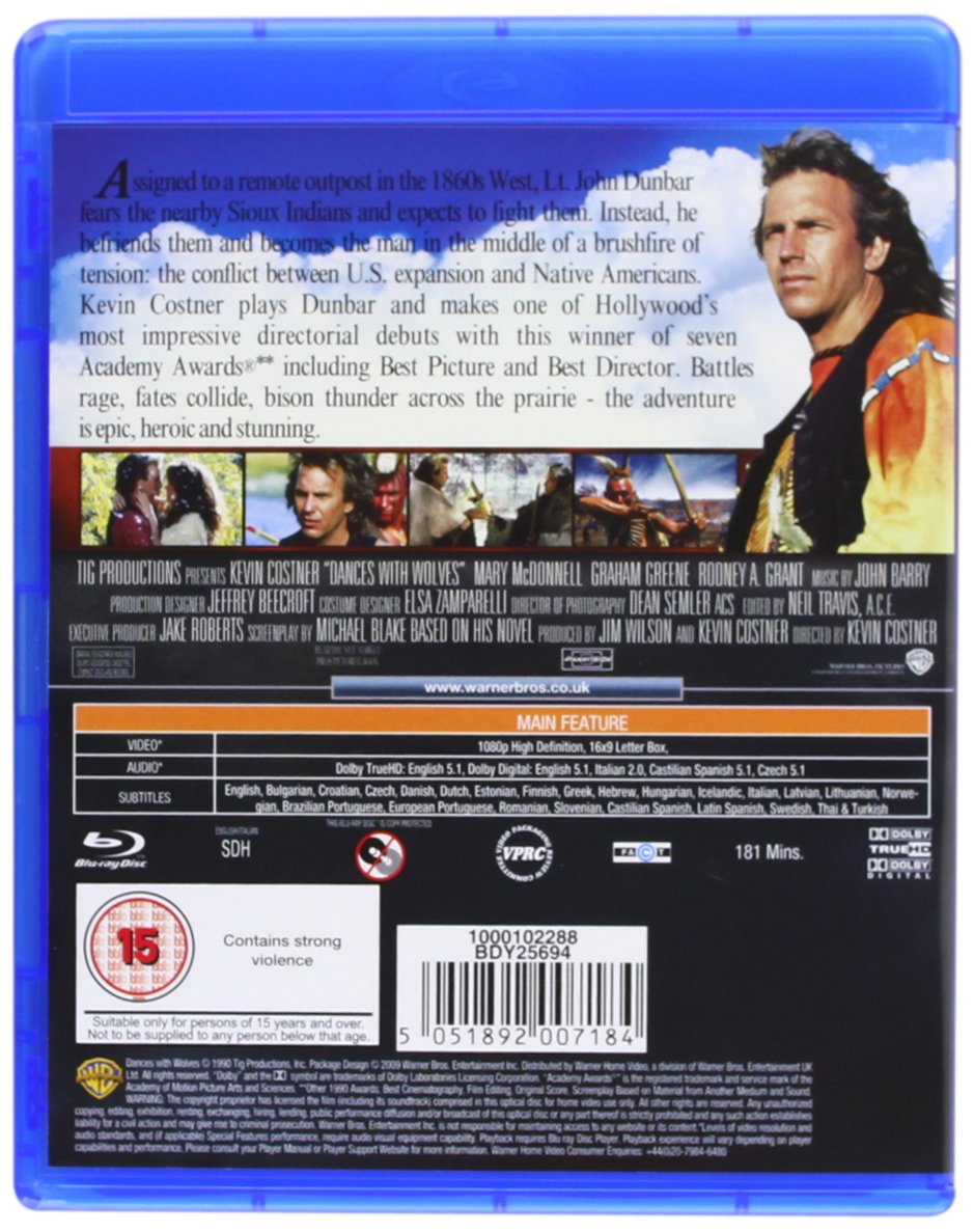 Dances With Wolves [Blu-ray] [UK Import]