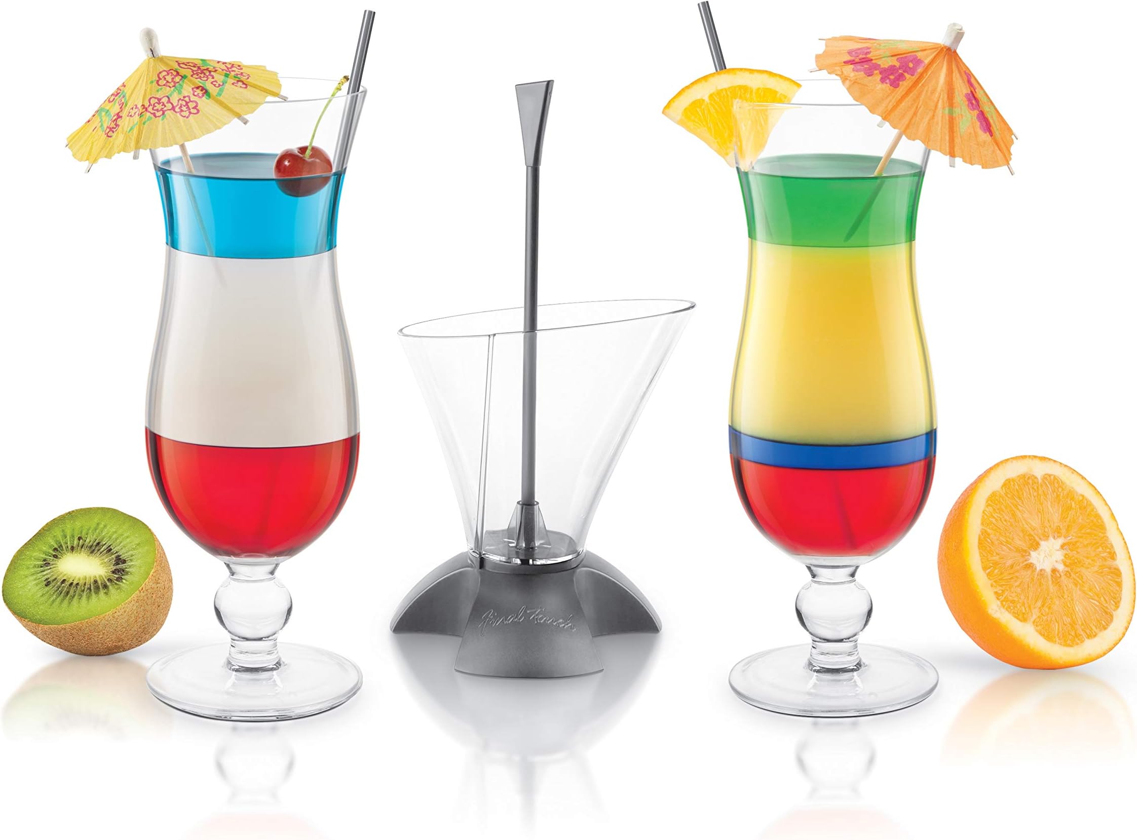 Rainbow Cocktail Layering Tool Set - Create Perfectly Layered Drinks at Home - Controlled Slow Pour for Professional-Quality Cocktails - Includes Detailed Instructions (CD3163)