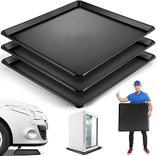 Saillong 3 Pcs Oil Drip Pan for Under Car, 22'' x 21'' Large Oil Drip Tray, Mini Fridge Drain Pan for Mini Refrigerator, Dishwasher Drain, Air Conditioners, Dog Cage