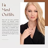 Vista 18 de Collar de estrella de David para mujeres y hombres, collar de estrella judía relleno de oro de 14 quilates, collar de Israel Aurora Borealis