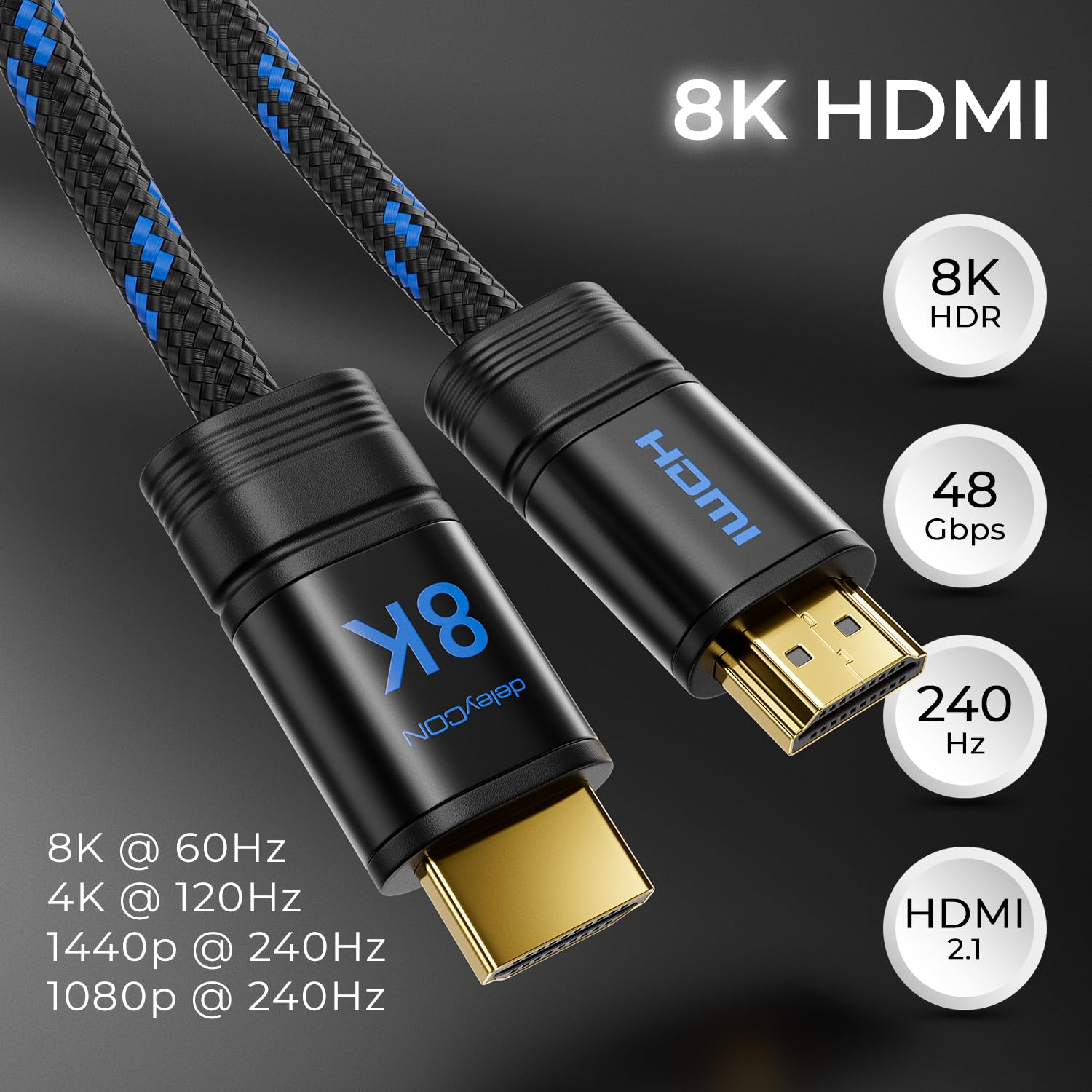 KabelDirekt - 10K & 8K HDMI Kabel, HDMI 2.1 b, zertifizierte Ultra Edition für maximale KabelDirekt - 10K & 8K HDMI Kabel, HDMI 2.1 b, zertifizierte Ultra Edition für maximale