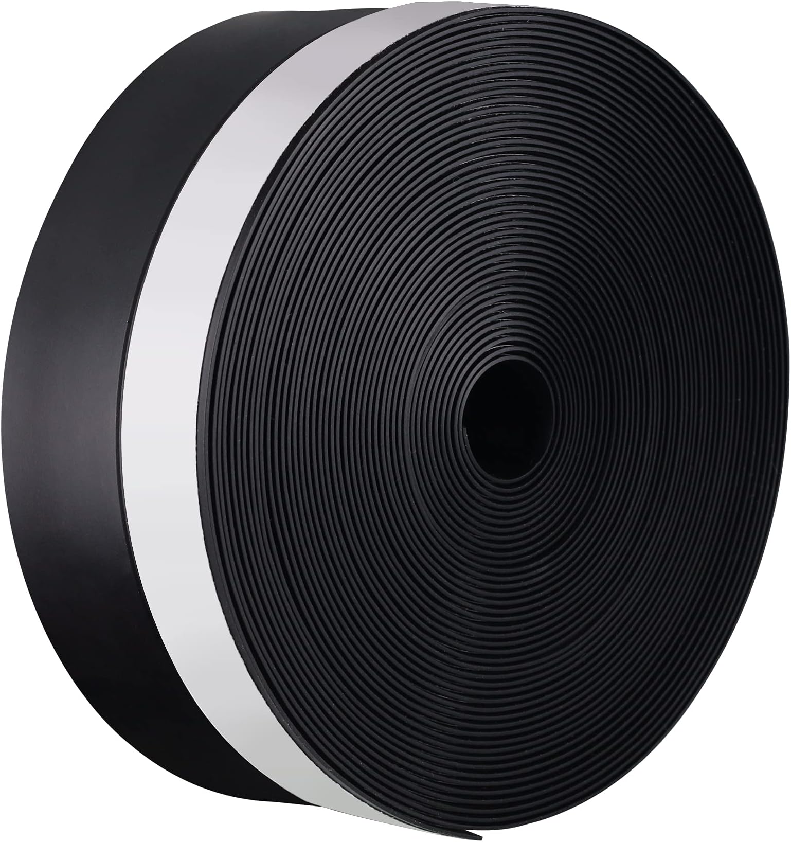 LLPT Weather Stripping Silicone Door Seal Strip 1.4โ x 26 Feet Black Weather Stripping Tape with Adhesive for Door Sealing Window Gap to Block Cold or Hot Air Leaking in Room (WB146)
