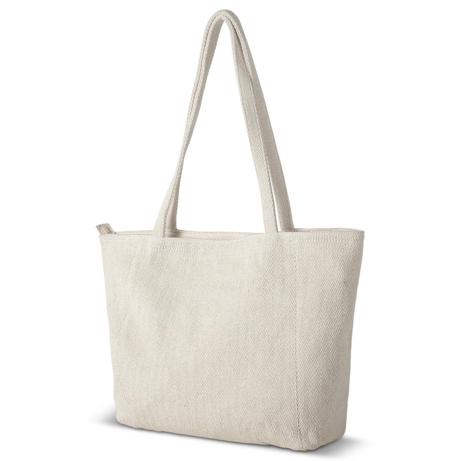Gluckstar Tote Bag Borsa Tracolla Donna Beige Tela Borsa a Spalla Shoulder bags Shopper Bag per Shopping Viaggi Lavoro Ufficio