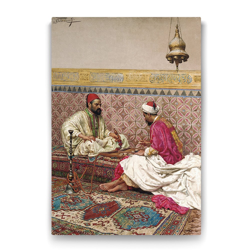 Osmanlıda Tavla Oynayanlar Tablosu - 40x60cm