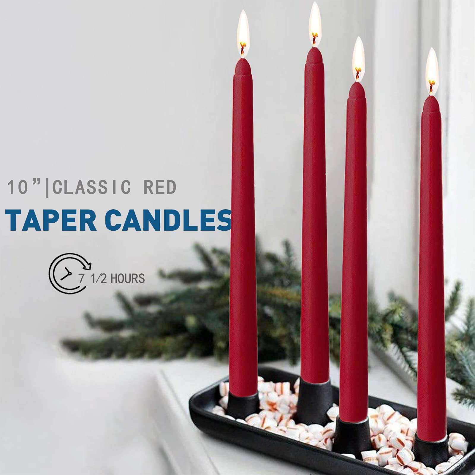 Candele Coniche 10 Pollici - Senza Profumo E Antigoccia - Set Da 14 Pezzi - Cera Paraffina - Foto 12