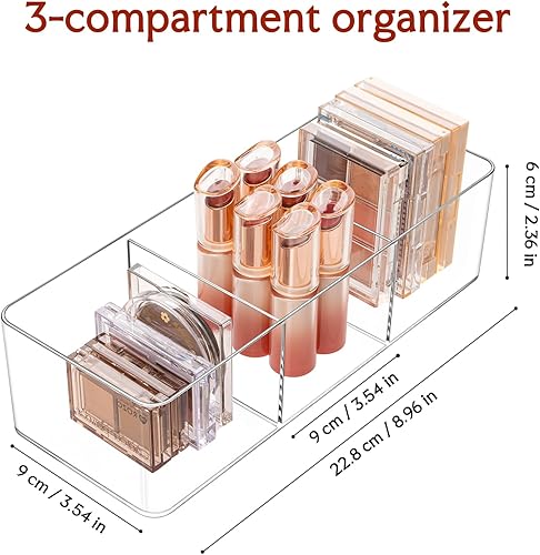 Miniatura 3 de Organizador de acrílico para almacenamiento de maquillaje, organizador de cosméticos para cajón de baño, vitrina para tocador, encimera, cocina,