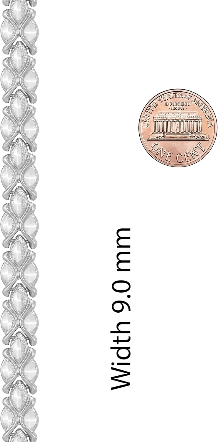 LIFETIME JEWELRY Diamond Cut Floral Link Bracelet for Men and Women 24k Gold Plated