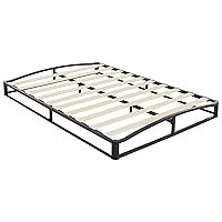 Vista 6 de Yaxa Basics Metal Platform Bed Frame, with Wood Slat Support, 10 inches High, Full, Black