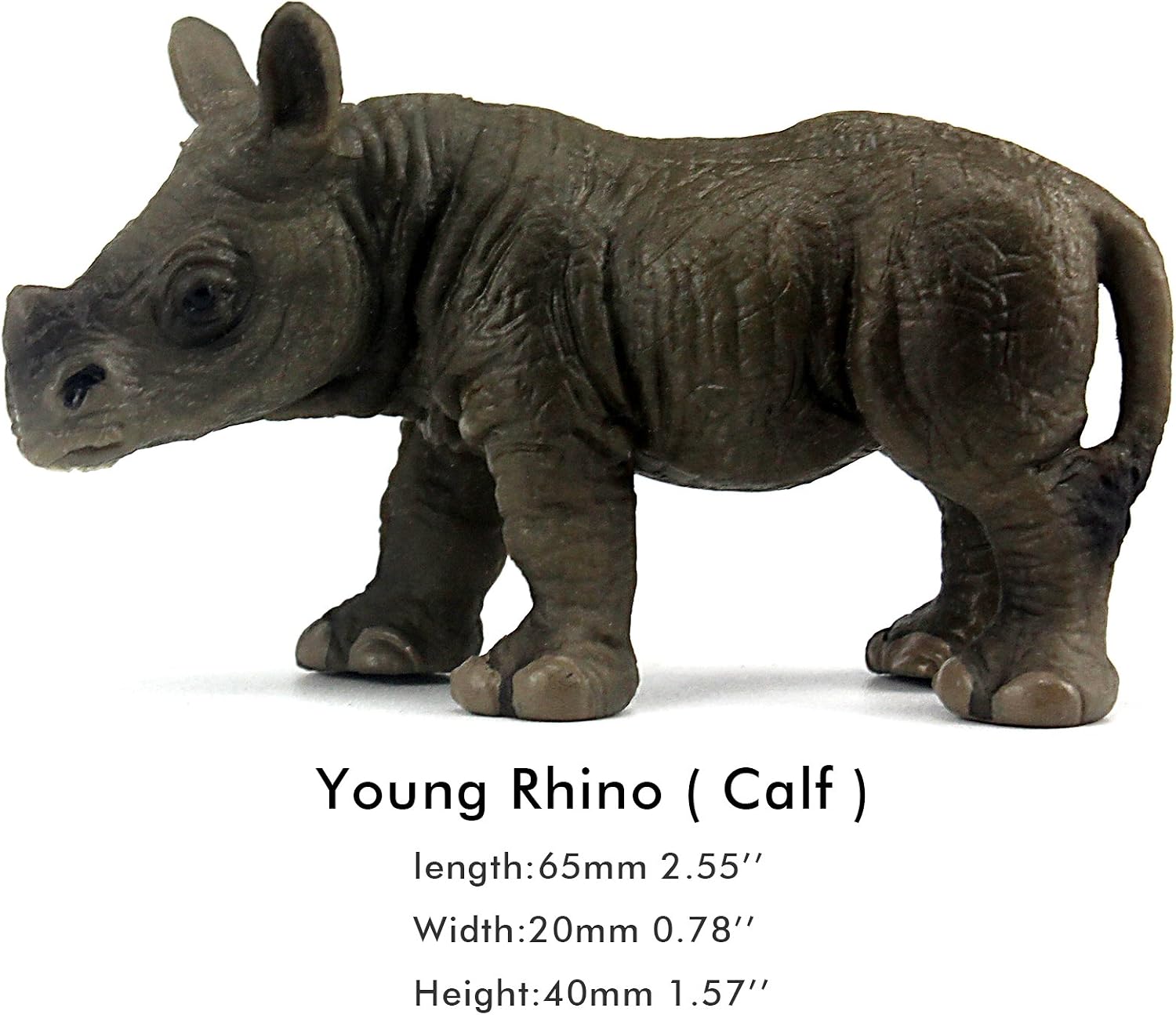 African Jungle Wild Animals Toy Rhinoceros Rhinos Figure 3-Piece image 4