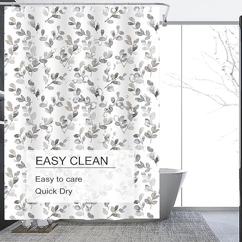 Miniatura 3 de Forro de cortina de ducha, forro de ducha de PEVA 4G, cortinas de ducha impermeables de plástico, con agujeros de ojales y 3 pesos magnéticos