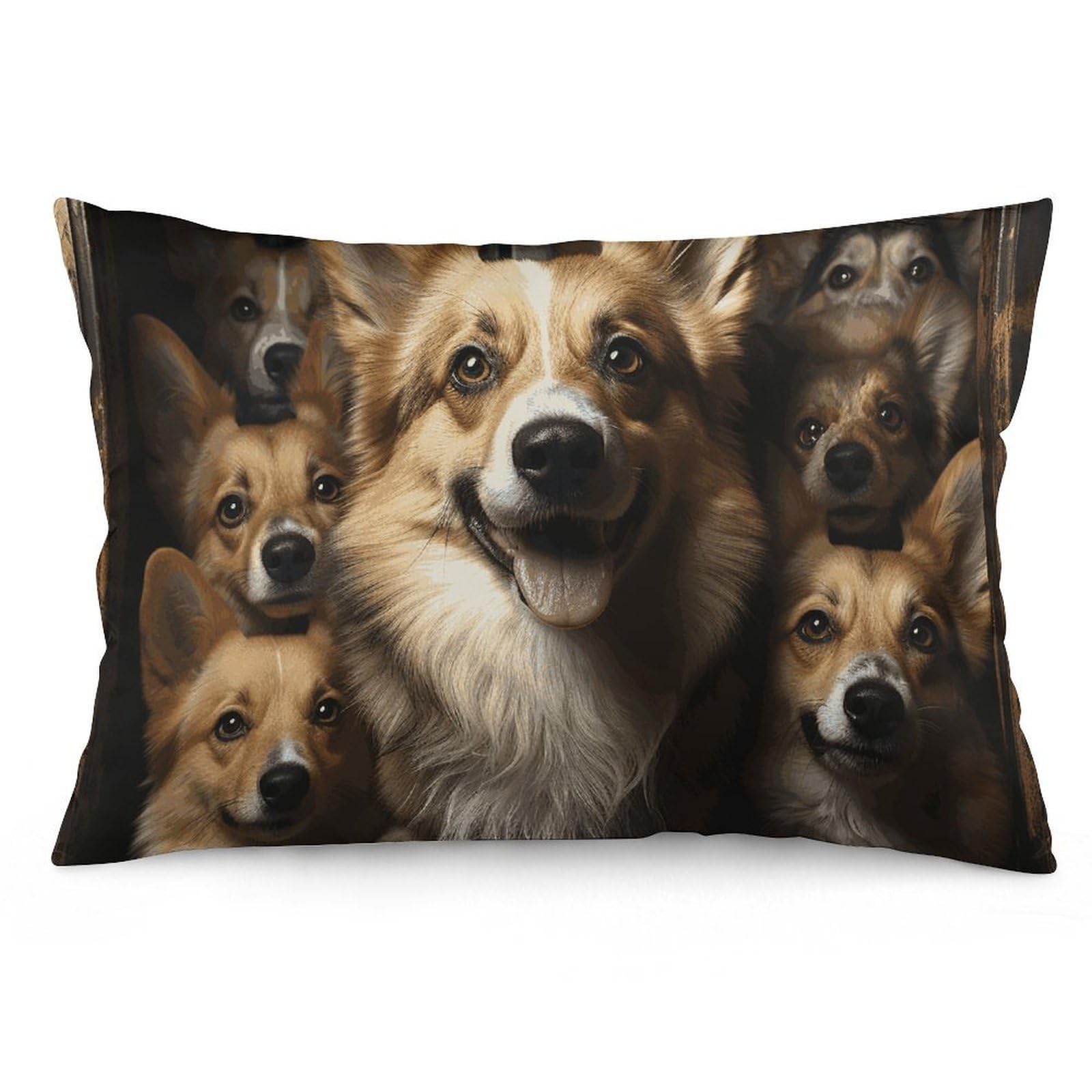 NTVOWPZO 2 Pack Decoration Throw Pillow Covers 12 "x20 Pillowcases Covers Corgi Pictures Pillowcases Modern Farmhouse Home Decor Sofa Cushions Covers for Couch Bed Living Room