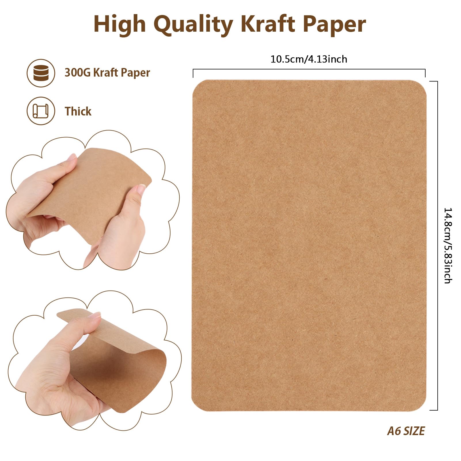 Carta Kraft A6 E Buste C6 - 50 Pezzi, 250g/m², Per Biglietti Fai Da Te, Inviti E Cartoline - Foto 9