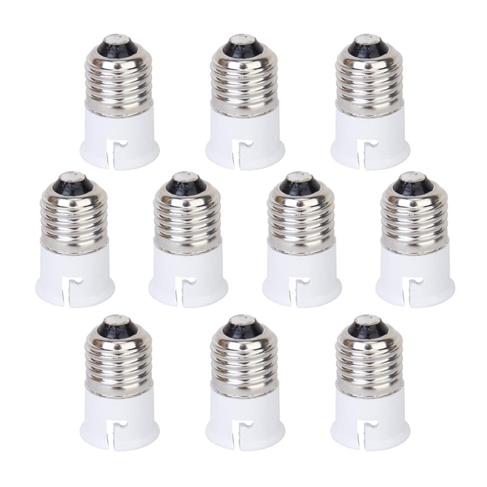Adattatore base lampada, base portalampada, base lampadina 10 pezzi da E27 a B22 staffa convertitore adattatore presa pin lampadina