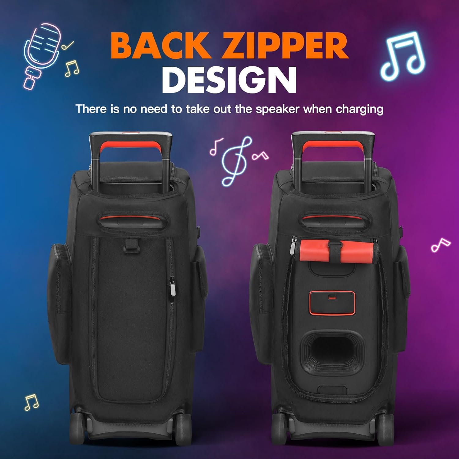 Speaker Cover Compatible with JBL PartyBox 320, Scratch-Resistant, Dustproof, Portable Case with Storage Bag for Outdoor Party Speaker - Image 6