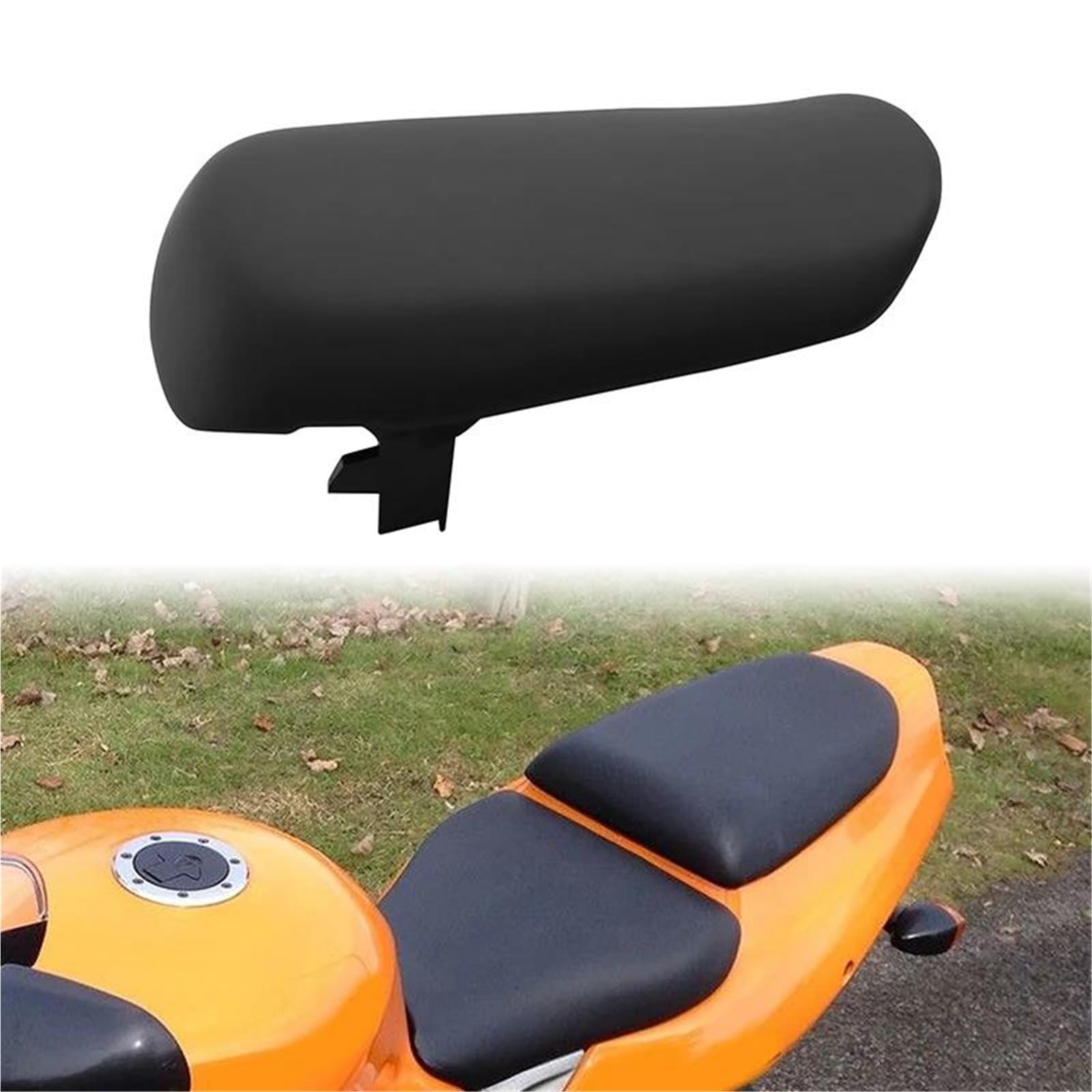 Coussin de siège passager arrière moto antidérapant noir pour Kawasaki ZX9R