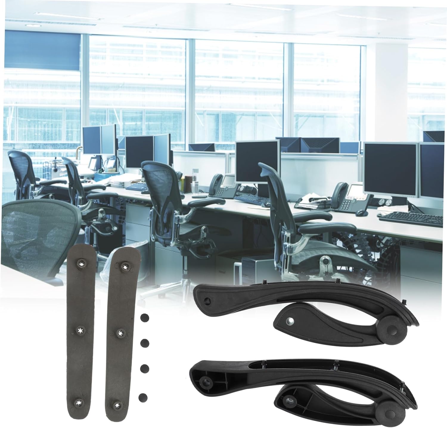 Gadpiparty 1Set Office Chair Armrest Replacement Ergonomic Grip Handles for Swivel Chairs Armrests for Comfort and Relaxation for Office Workers and Home Use