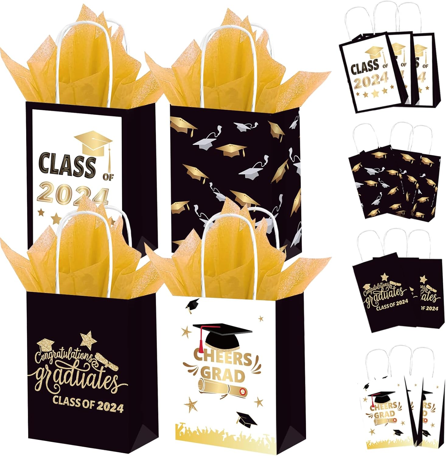 Amazon.com: EVBEA 12 Pack Graduation Gift Bag with Handles and Tissue