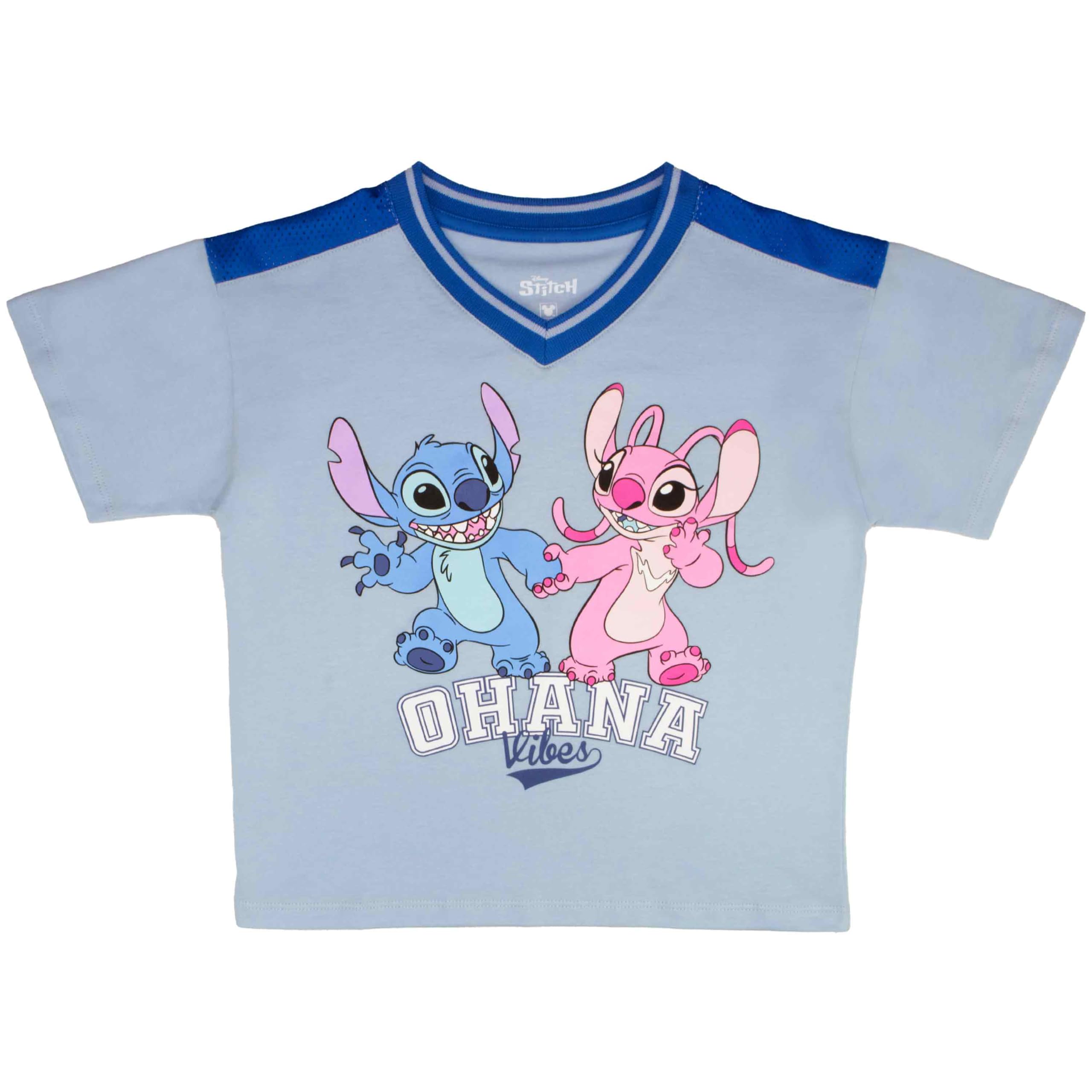 Disney Prinzessin, Lilo und Stitch, Minnie Mouse, Vaiana und Frozen Mädchen 2-teiliges Set - Kurzarm-T-Shirt und Skort für Kinder