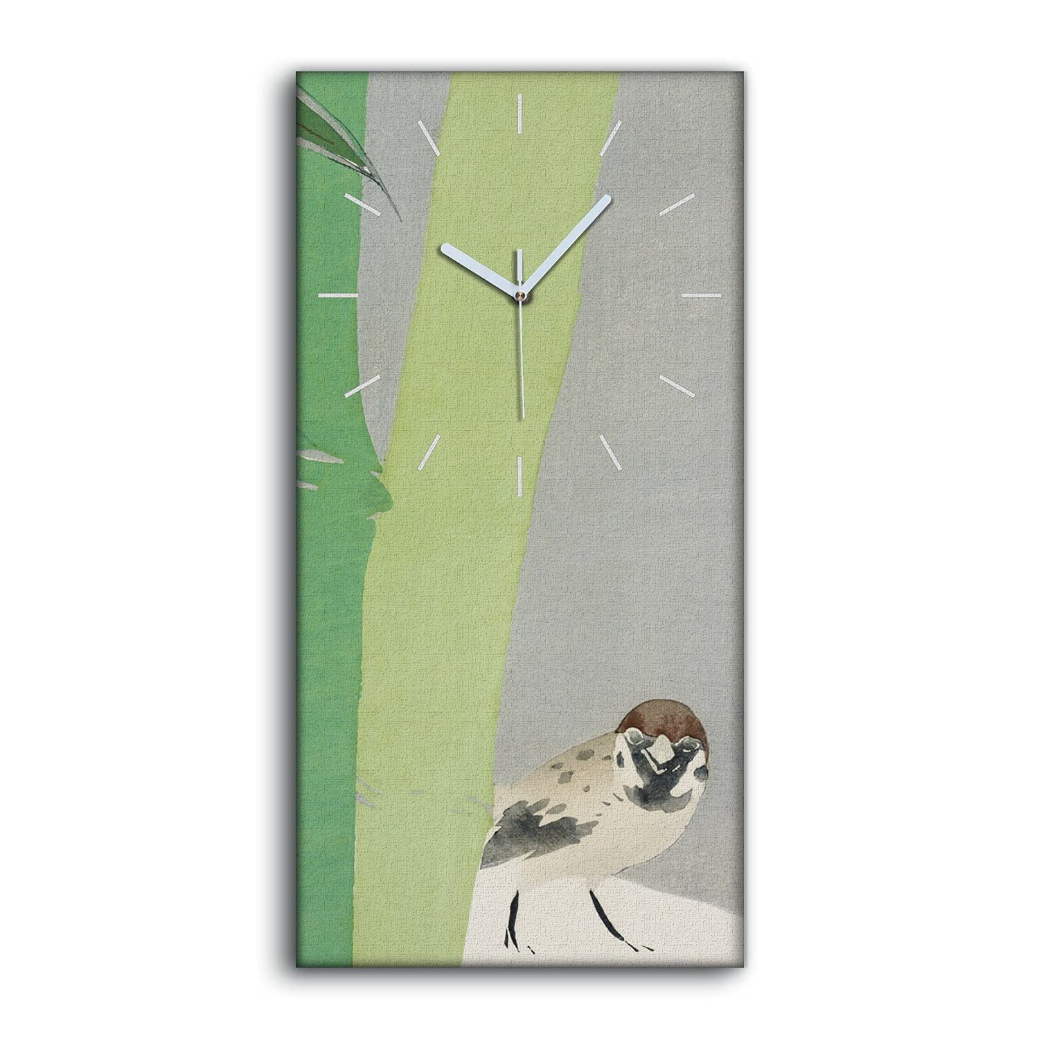 Horloge Silencieuse sans Tic-Tac Toile Arbre d'oiseau Décoration Chambre Apaisante