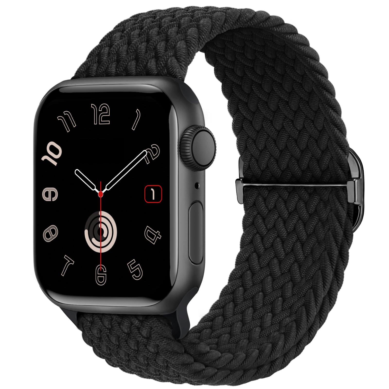 Braided Stretchy Band Compatible for Apple Watch Bands 40mm 41mm 42mm 38m 44mm 45mm 46mm 49mm Women Men, Elastic Nylon Solo Loop Sport Strap Wristband for iWatch Series 11 10 9 8 7 6 5 4 3 SE/Ultra 2
