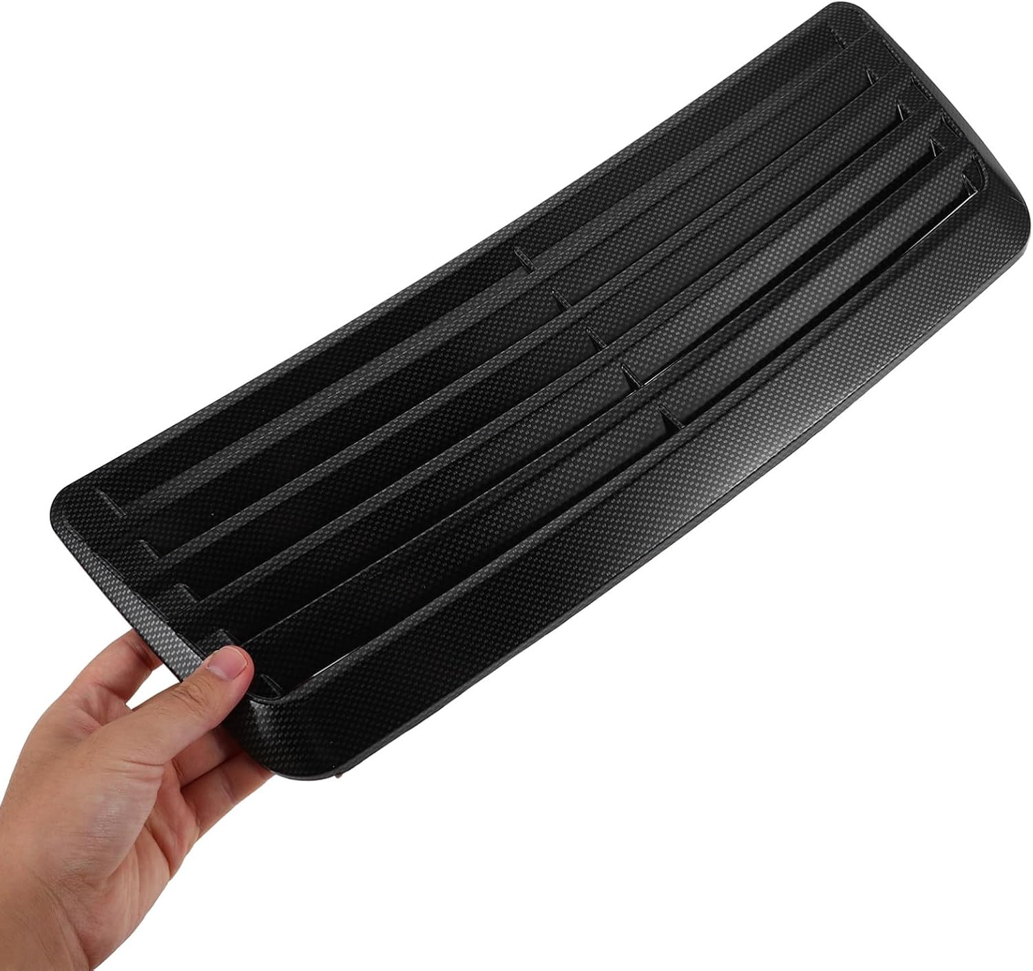 COLLBATH Universal Car Hood Vent Intake Scoop with Easy Installation, Black Plastic Engine Air Intake Trim Cover for Cars and Suvs Exterior Modification