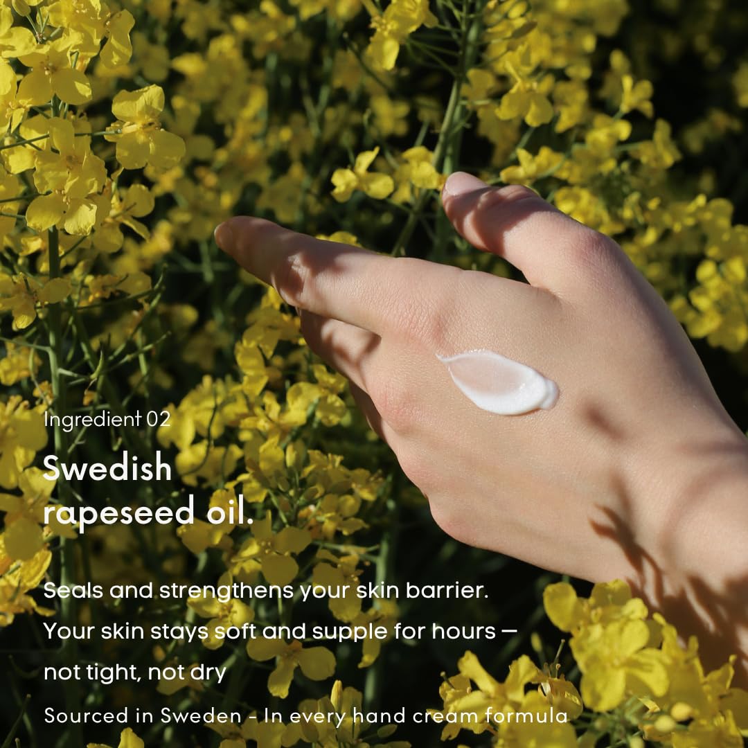 SKANDINAVISK PROTECT Geschenkset mit 5 Mini-Handcremes. FJORD, ØY „Island“, SKOG „Forest“, HAV „Sea“ und HYGGE „Cosiness“. Vegane Formel, 5 × 30 ml.