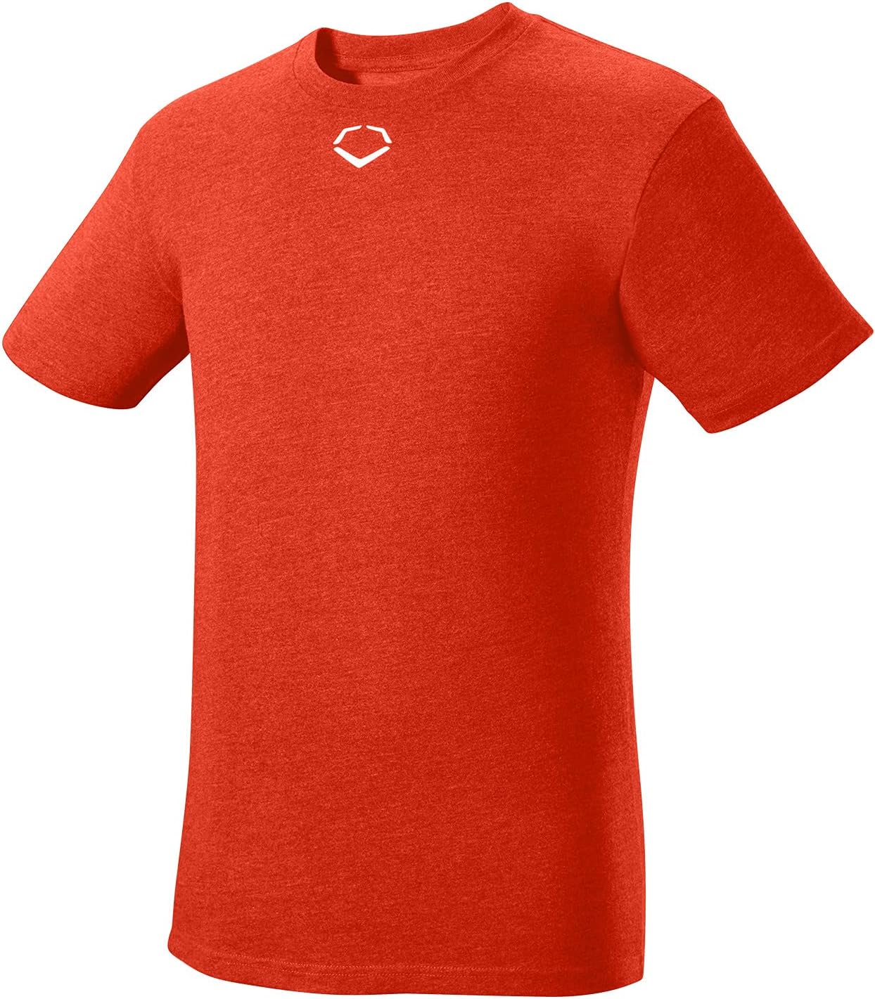 EvoShield Men's Adult Heather Short Sleeve Tee | Baseball/Softball | Orange | L - Large