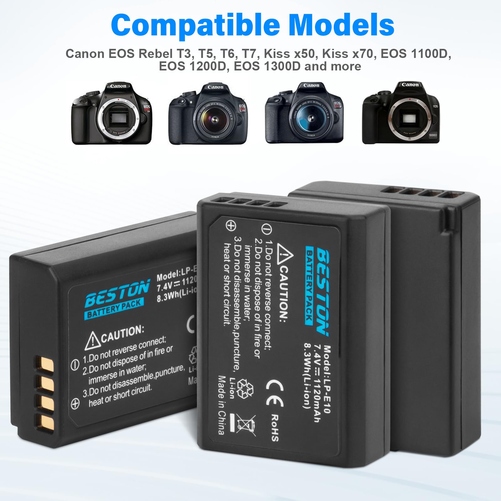 Canon PZ Pack Of LP-E10 Camera Battery And USB Dual Battery