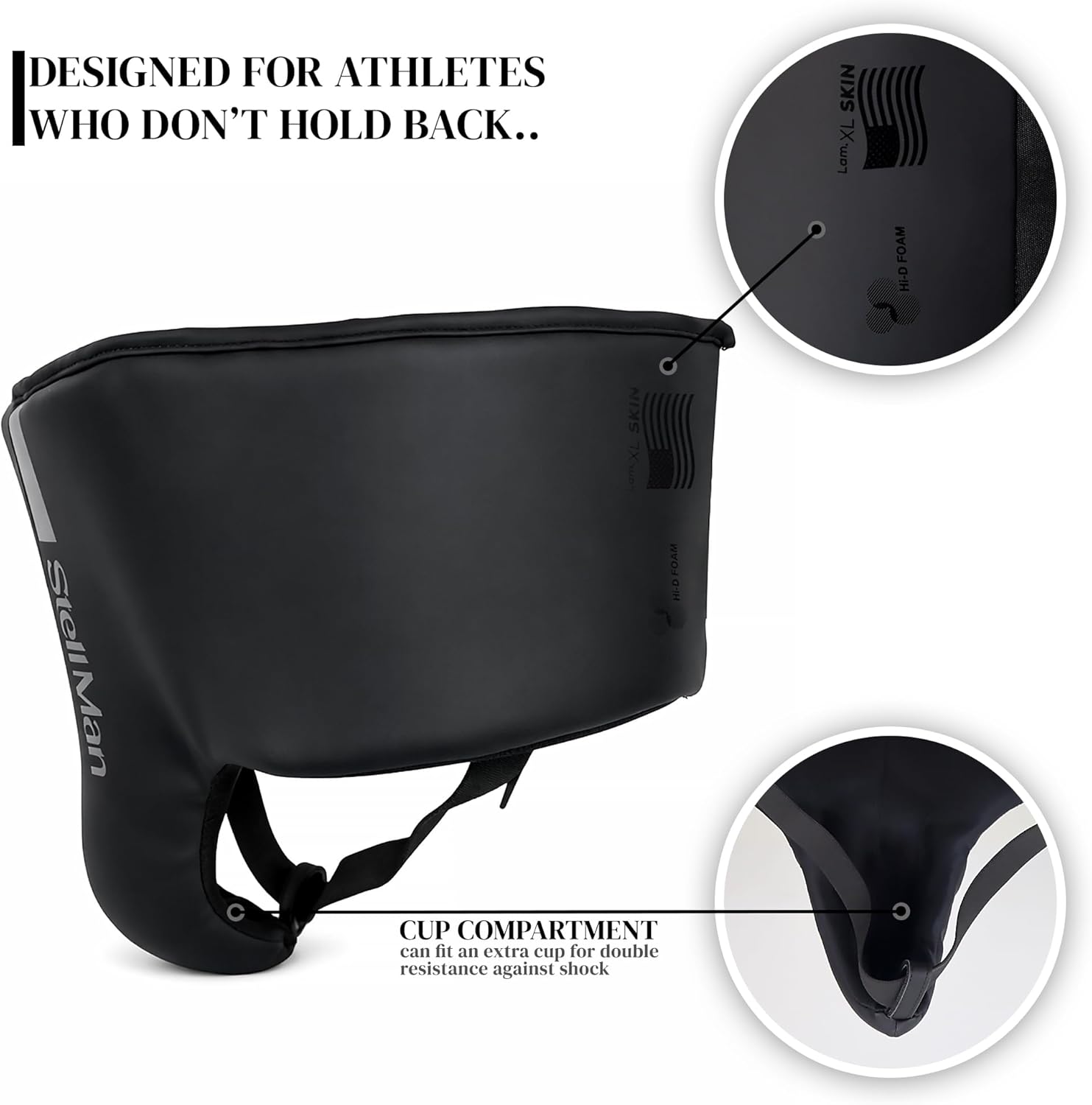 Men’s Boxing & MMA Groin Protector – Premium Maya Hide Pu Leather Training Cup