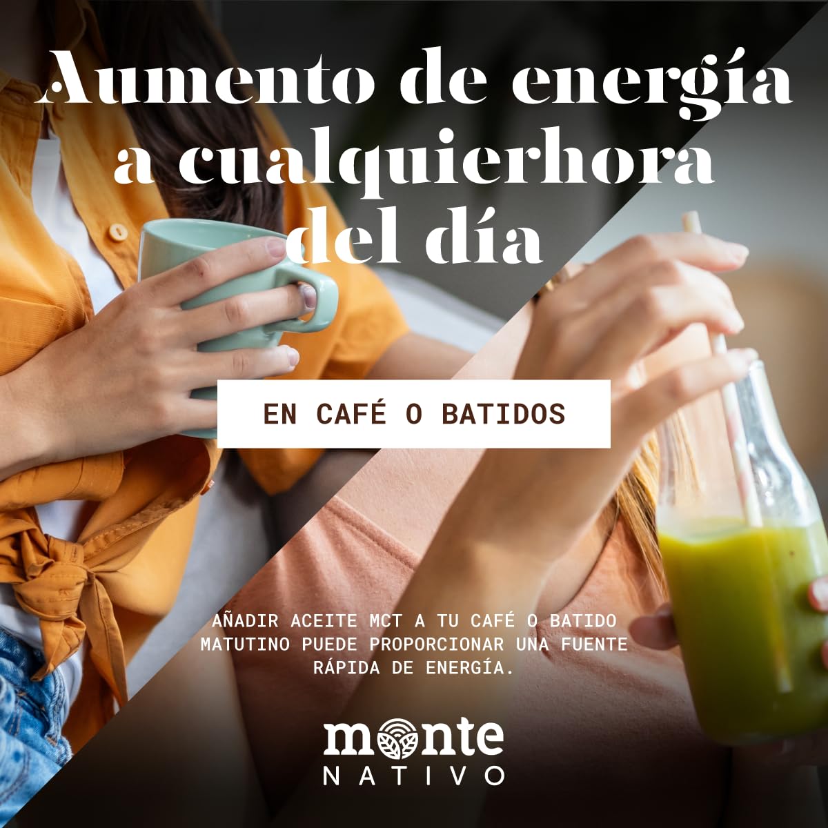 Aceite MCT C8 Monte Nativo 500 ml – Aceite de coco puro líquido para dieta cetogénica