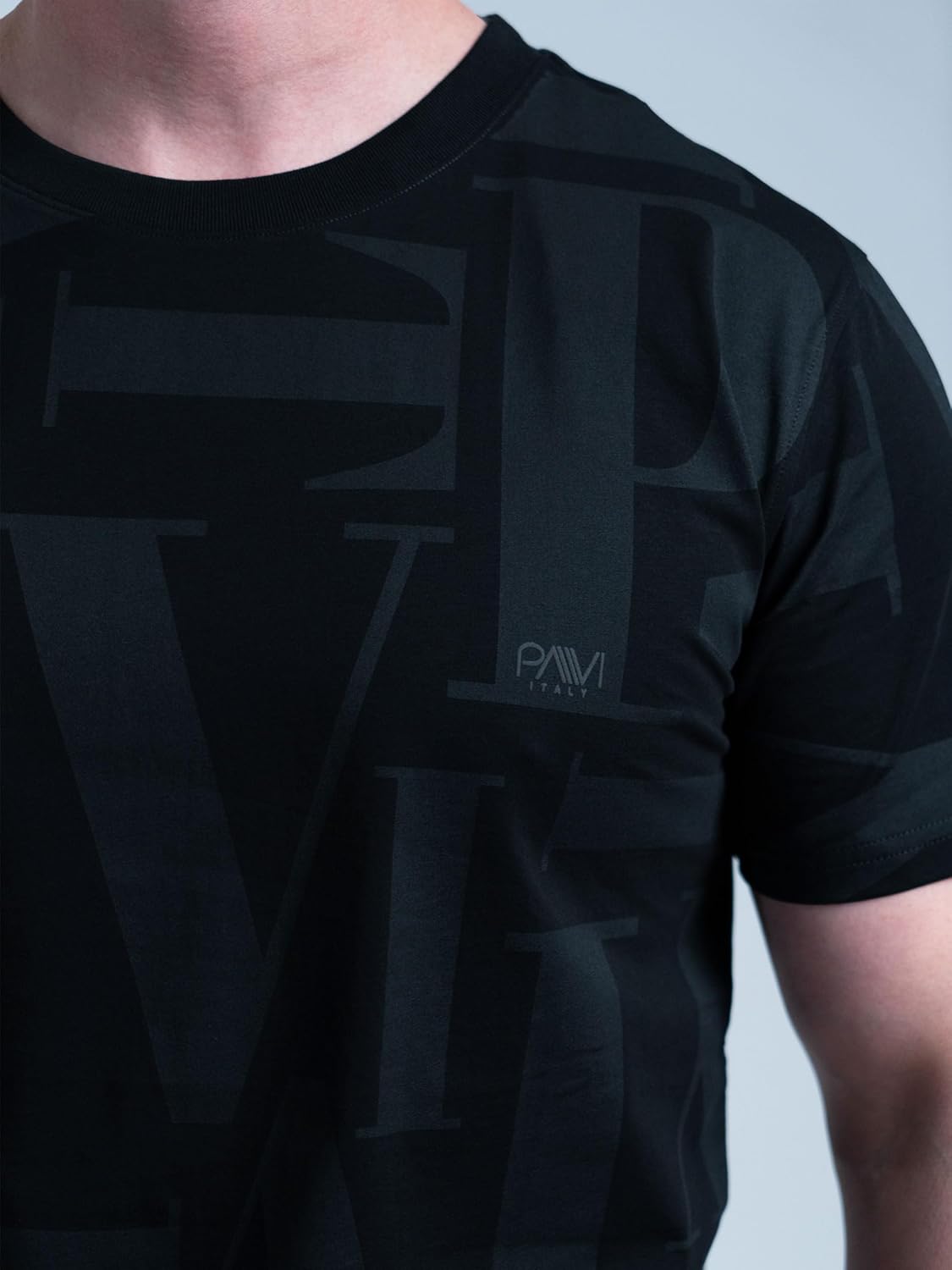PAVI ITALY Black T-Shirt Cotton 97% Elastane 3% Man with Exclusive Styles and Quality, Comfort.