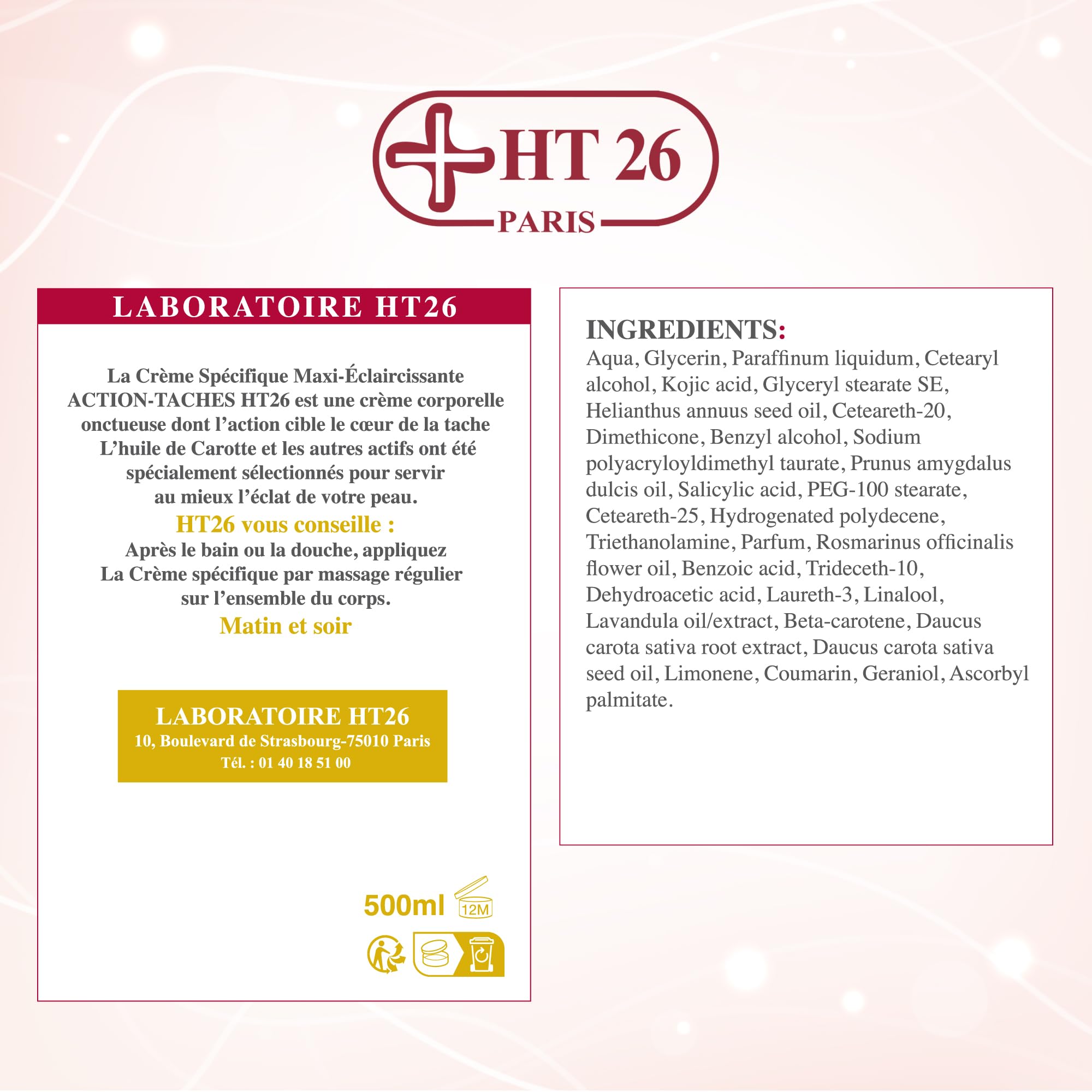 HT26 Hands,Feet,Elbow,Knee Lightening Cream 500ml