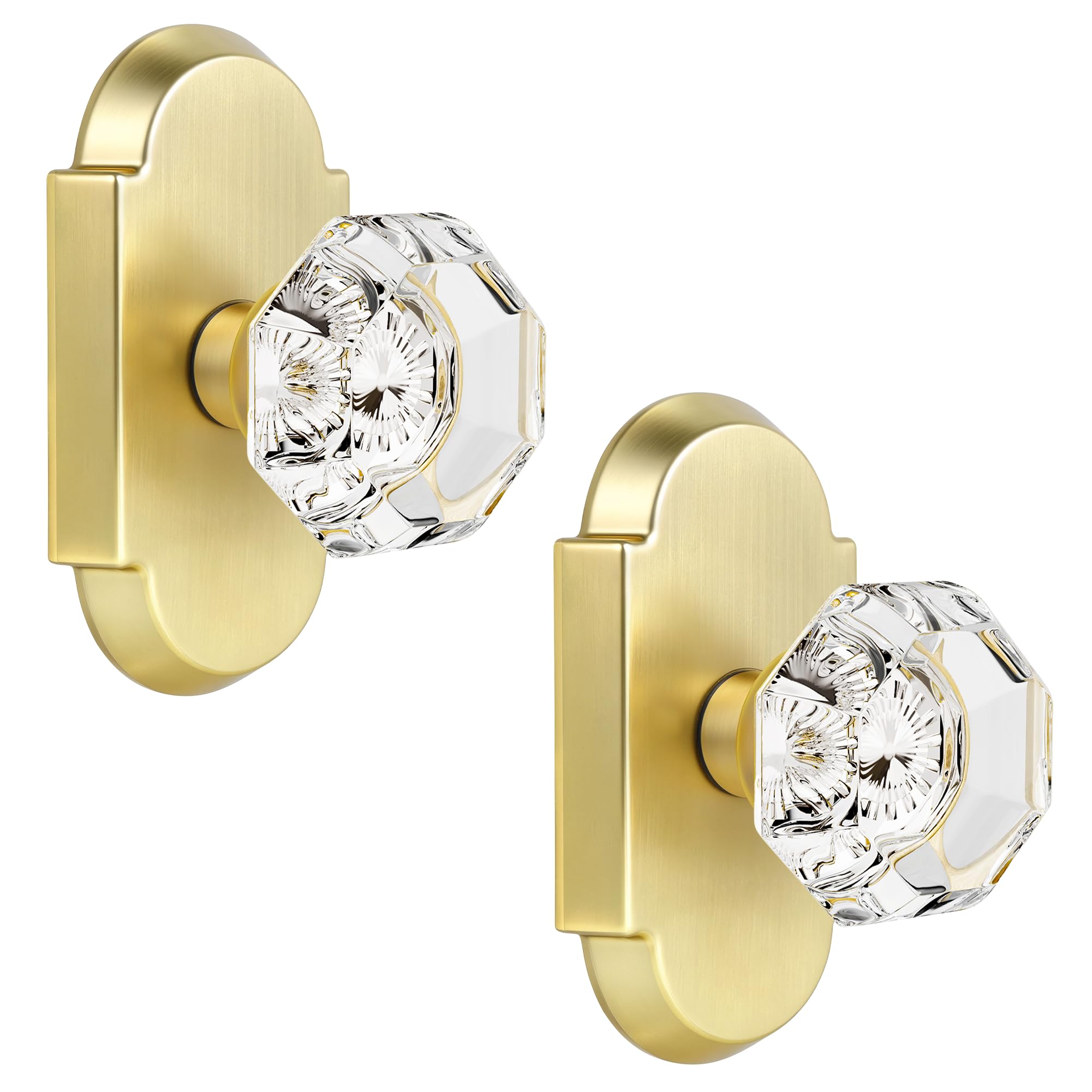 Crystal Privacy Door Knobs with Lock - BonKuDoo -23