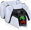 HELLCOOL PS5 Controller Ladestation 2-3 Std Schnelllade/LED Anzeige PS5 Ladestation für PlayStation 5 Dualsense Wireless/Edge Controller