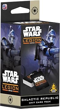مجموعة بطاقات Star Wars Legion Galactic Republic - لعبة مصغرة على الطاولة، لعبة إستراتيجية للأطفال والكبار، للأعمار من 14+ عامًا، للاعبين اثنين، مدة لعب 3 ساعات، من إنتاج Atomic Mass Games