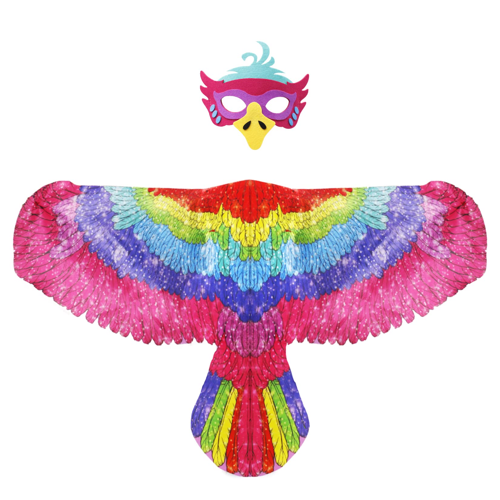 D.Q.Z Kids Eagle-Wings Bird Costume and Mask for Boys Girls Halloween Dress Up