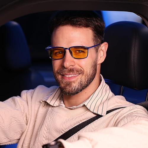 Miniatura 2 de DUCO Las mujeres redondas polarizadas visión nocturna conducción antideslumbrante amarillo gafas polarizadas reducen el deslumbramiento y mejoran la